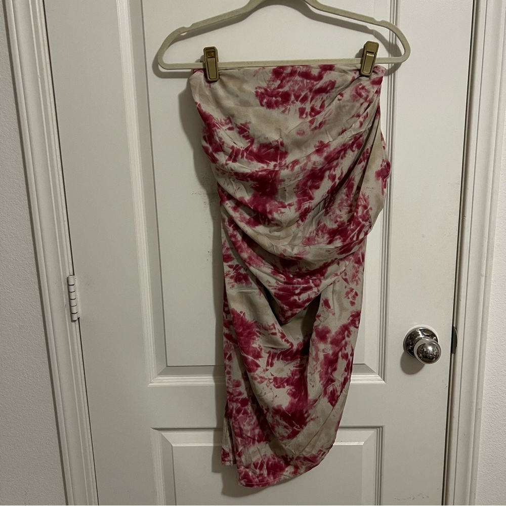Tie-Dye Strapless skirt